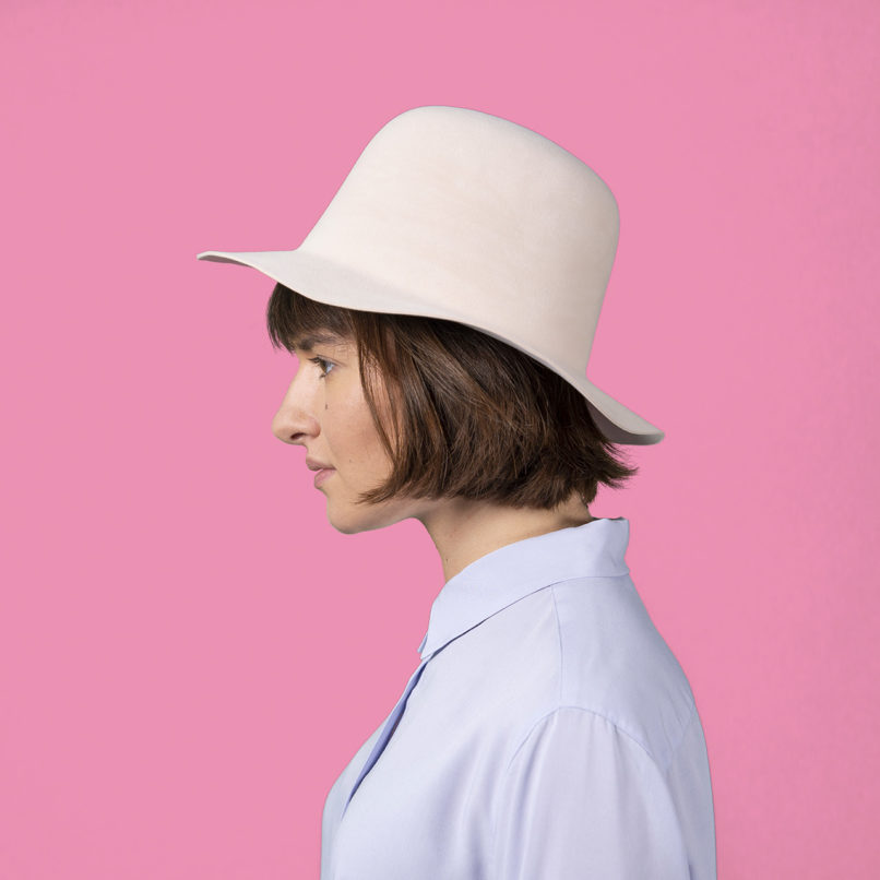 Angora/Wool Blend Hat in Golden