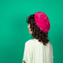 Angora Beret pink