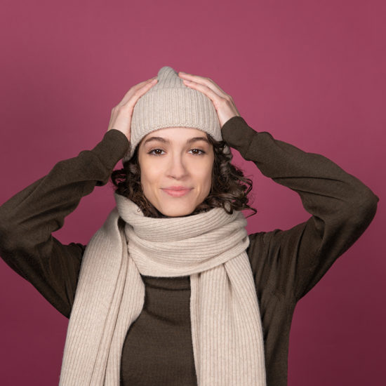 Last Night - Wool Blend Beret with Metallic Stud Clusters